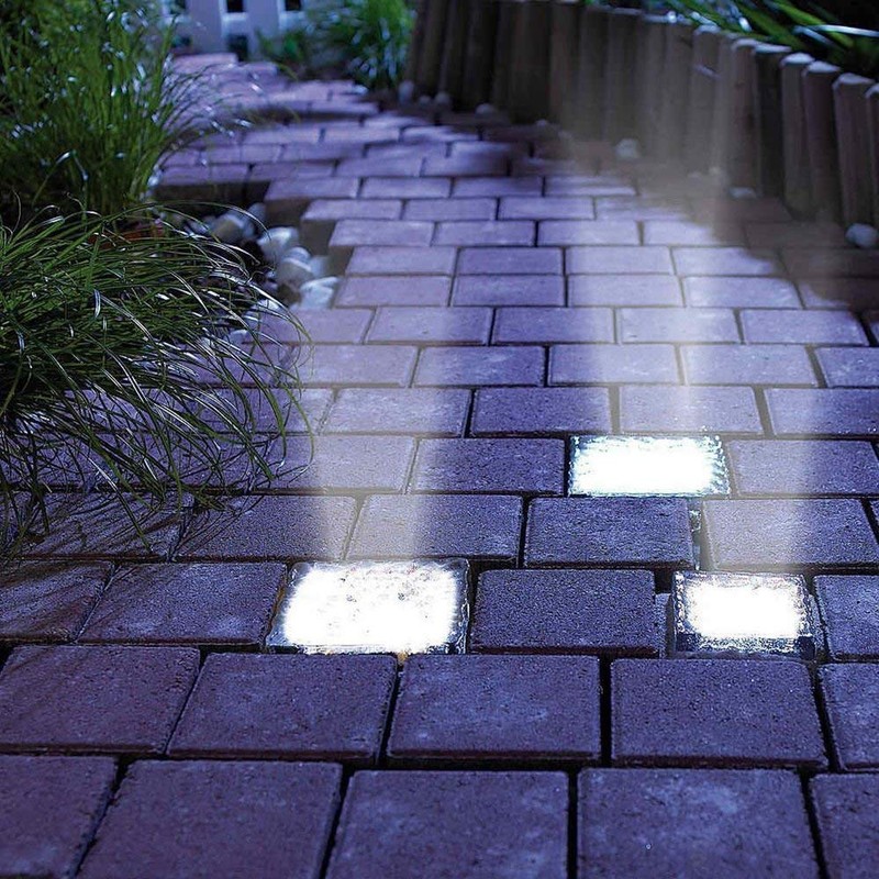 Horing Solar Glass Brick Light - Crystal Brick Stone -