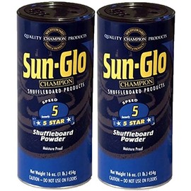 Twin Pack of Sun-Glo #5 Speed Shuffleboard Powder Wax