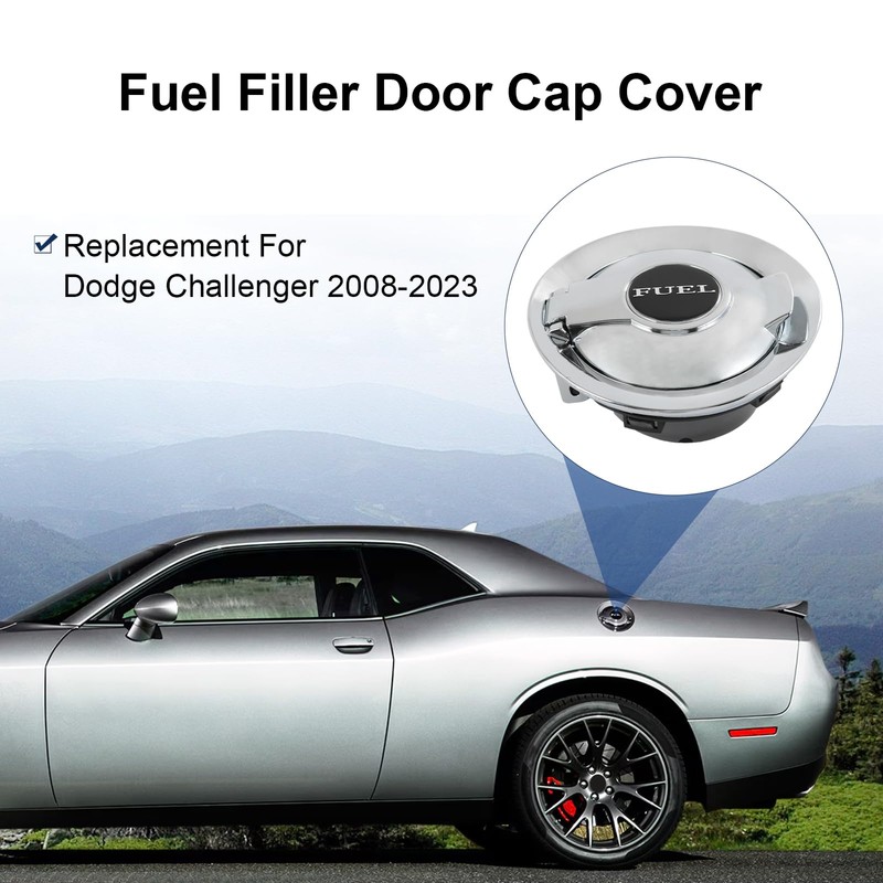 CARMOCAR gas cap Fuel Filler Chrome 68250120AA Replacement for 2008-2023