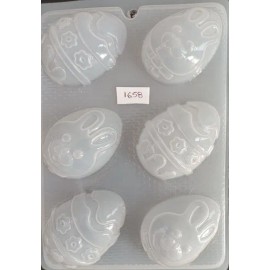 Molde Jabón, Gomita, Gelatina Chocolat Huevo Pascua Mod 1658 Blanco