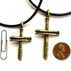 Forgiven Jewelry Baseball Bat Cross Necklace Brass SMALL (CLBB) Phil