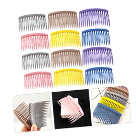 LALAFINA 24pcs Matte Hair Side Combs Styling Combs for All Hair Types Creative Hairdressing Tools for Hairstyles and Elegant Updos