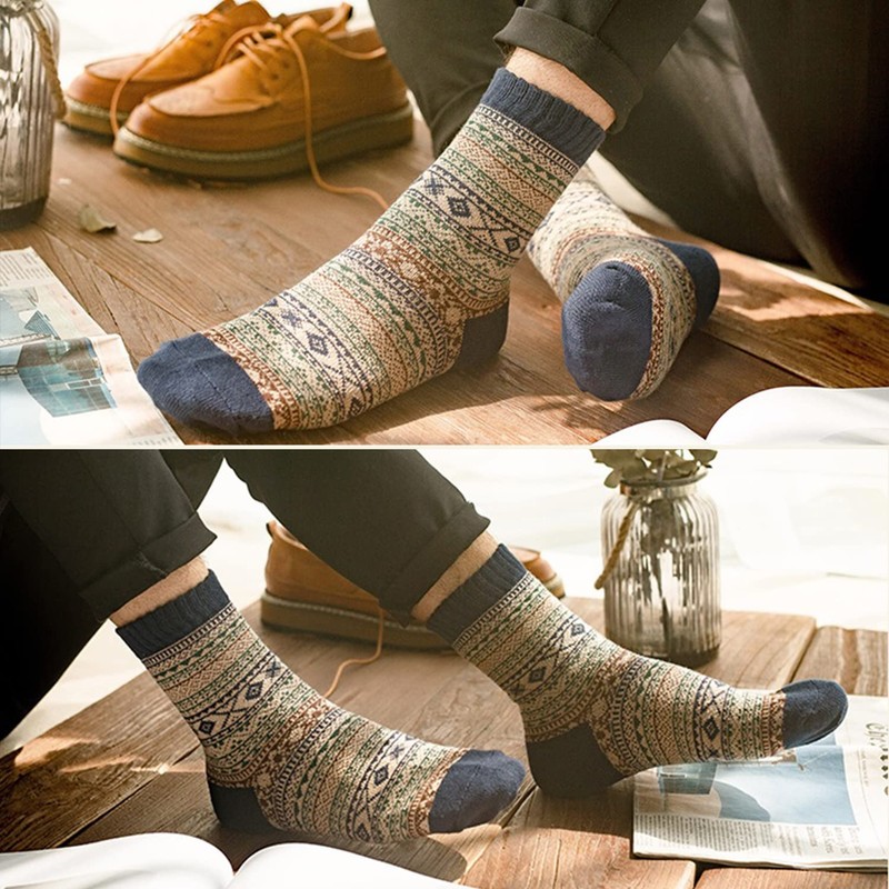 Yazon Men's Winter Warm Socks, Extra Thick, Cotton Wool, Subzero