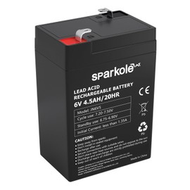SPARKOLE 6v 4.5ah Battery Sealed Lead Acid Rechargeable Battery, Maintenance Free, for Children's Toy Car/Emergency Lighting/Solar Systems/Scooter/Deer Feeder/Electronic Scales