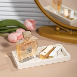 Bathroom Tray, Small Vanity Tray Silicone Soap Dish Sponge Holder Kitchen Sink Organizer Bathroom Accessories for Countertop, Toilet, Shower - Beige