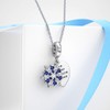 Dalaran Sterling Silver Blue Charms Christmas Snowflake Bead Pendant Fit