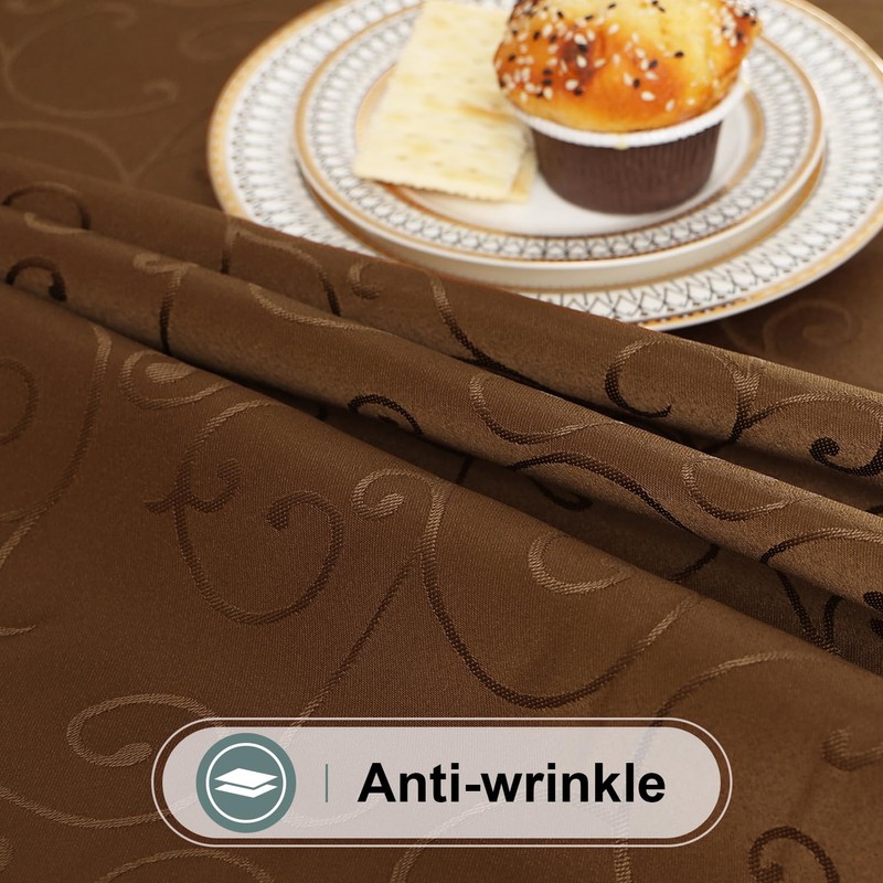 Homaxy Table Cloth Rectangular 140x300 cm, Washable Polyester Jacquard Tablecloth,
