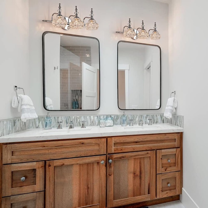 DJFHKO Vanity Lights for Bathroom Vanity Light Fixtures Chrome Vanity