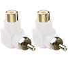Greluma 8pcs Gold Plated RCA Male to RCA Female 90