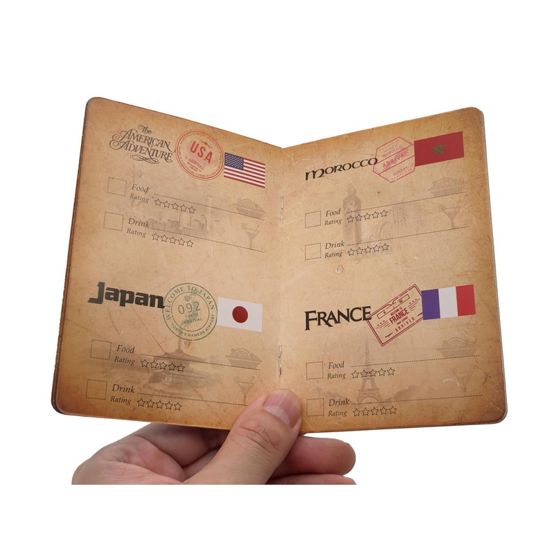 Drinking Around The World Passport With Cover, Pen & Lanyard