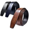 Reversible Belt Strap Without Buckle Replacement Genuine Leather Dress Belt