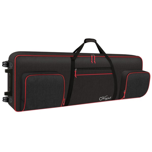 SNIGJAT 88 Key Keyboard Case with Wheels (Interior: 57.2"x18.2"x6.8"), Padded
