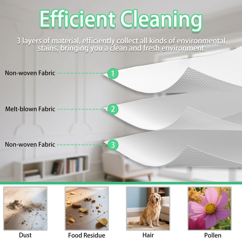 10 Pack Replacement Disposable Dust Bag Compatible with ECOVACS DEEBOT