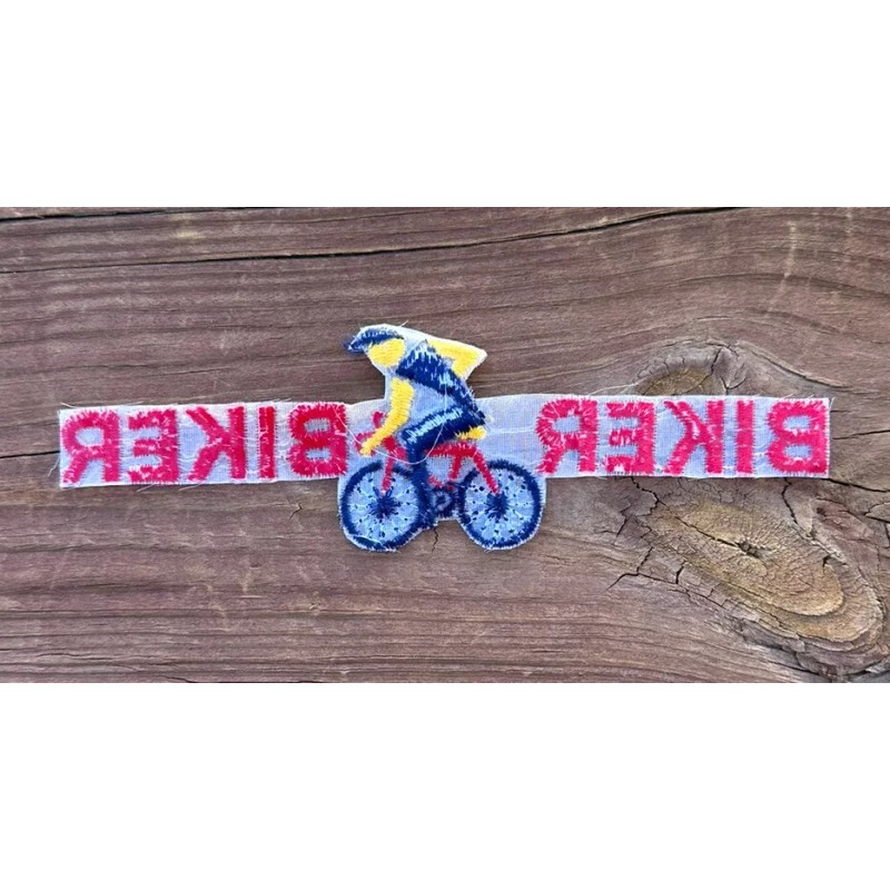 VINTAGE Biker Bicycle Cycling PATCH 1970’s Iron on