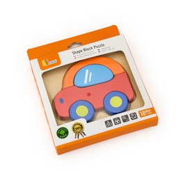 Viga Wooden Car Handy Block Puzzle 4-Piece Set
