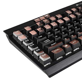 Skinit Decal Skin Compatible with K95 RGB Platinum Mechanical Gaming Keyboard - Skinit Originally Designed Rose Gold and Black Marble Design