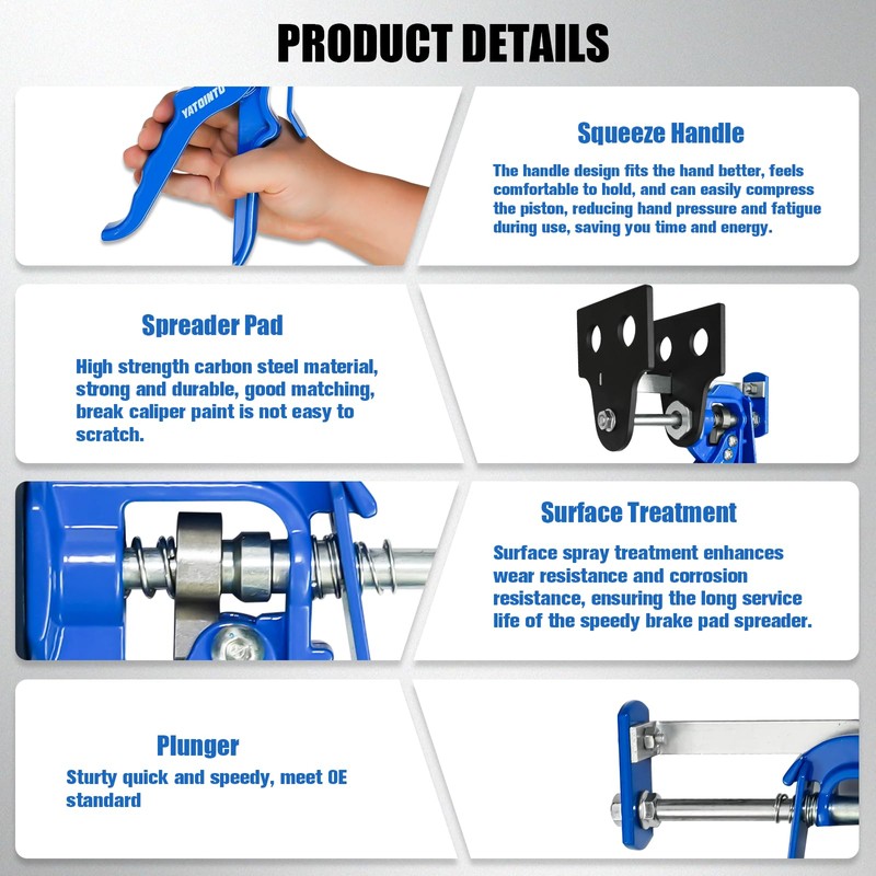 YATOINTO 29100 Brake Caliper Compression Tool,Heavy Duty Caliper Piston Compressor