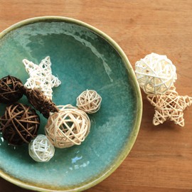 VOMANA Ceramic Decorative Bowl with Green Glaze, 8'' Small Candy Bowl, Key Dish for Entryway Table, Home Decor Accent, Trinket Tray Holder for Nightstand Ring Gift (8'' Green)