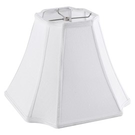 PIKOPIKO Medium Bell Lamp Shade 6.25×6.25``Top13×13``Bottom×11``Hight (Spider) Square Replacement Vintage White Striped Linen Lampshade for Table Floor Living Room Bedroom ﻿