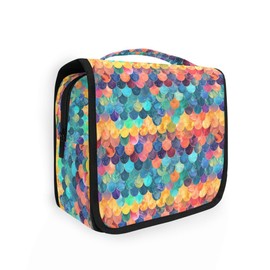 senya Hanging Travel Toiletry Bag Rainbow Scales Kit Makeup Case Cosmetics Organizer for Men Women