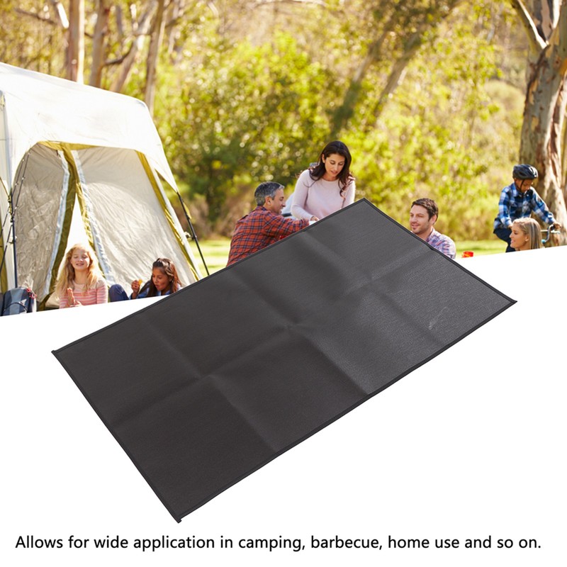 Grill Mat Fireproof Heat Resistant Insulated Pad Protector Black for