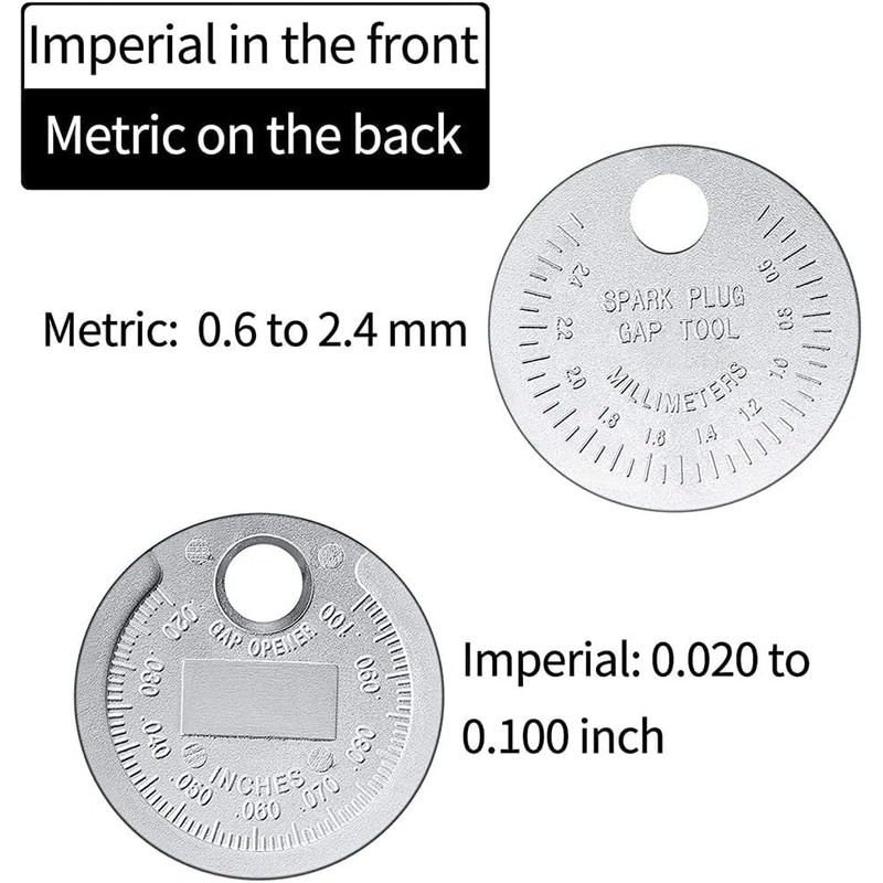 Silver Spark Plug Space Tool Gapper Gauge- Wire Spark Plug