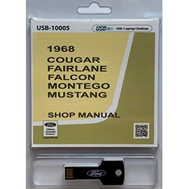 1968 Ford Cougar, Fairlane, Falcon, Montego, Mustang Shop Manual (USB)