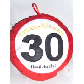 Schmidt Plush Cushion 30th Birthday Approx. 26 cm Party Decoration 30