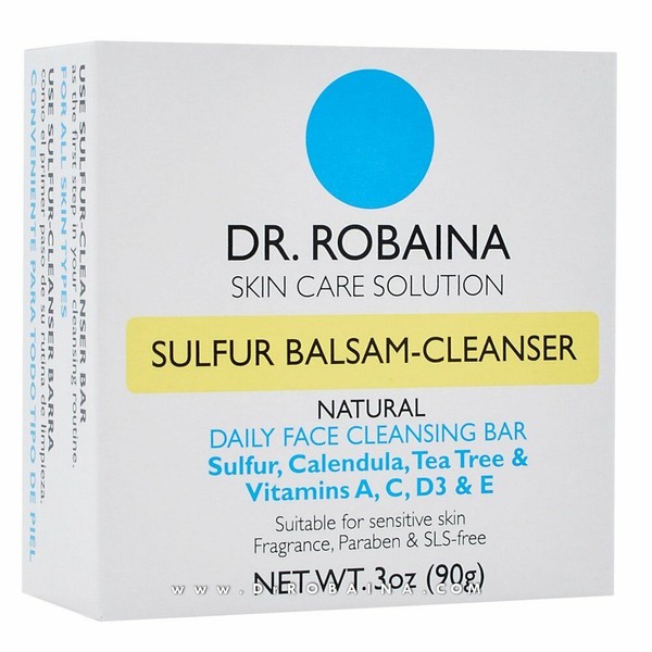 Dr. Robaina Sulfur Balsam-Cleanser Soap Bar 3oz 90g