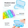 ZIKEE 7 Packs Extra Large Pill Organizer, Portable Pill Box
