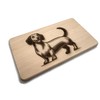 Breakfast Board Dachshund Design Real Beech Wood 22 x 12