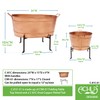 Achla Designs C-81C-S1 Classic Galvanized Tub and Stand, Copper and