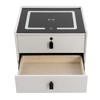 Smart Nightstand with 2 Fingerprint Lock Drawer, Smart Bedside Side