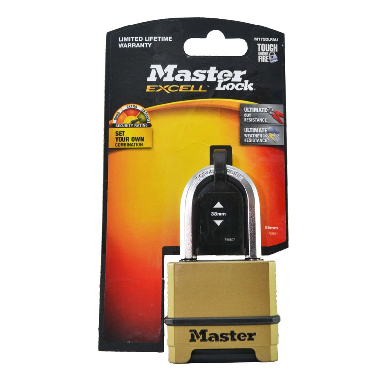 Master Lock Excell Combination Reset Padlock, 38 mm Size