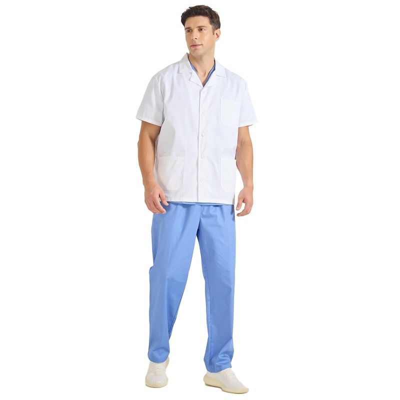 MISEMIYA - White LAB Coat Unisex - Doctors Coat -