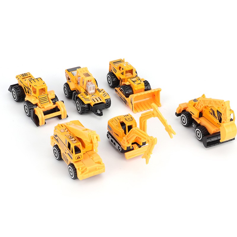 6pcs 1:64 Engineering Car Model Alloy Construction Vehicle Car Model
