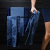 Erwin Müller Bühl Wash Mitts Pack of 4 Blue/Dark Blue