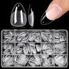 AddFavor Short Almond Nail Tips, 300pcs Gel Nail Tips Almond