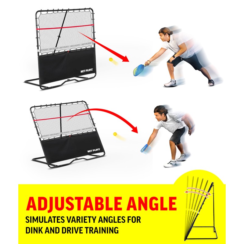 Pickleball Rebounder Training Aid: Adjustable Angles, Easy Setup & Storage