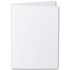 ARTOZ 25 x DIN B6 Folding Cards - Floral White (White) Ribbed 120 x 169 mm Folding Cards Blank - Cards to Design Yourself with 220 g/m² Elegant Egoutteur Ribbing - Series 1001
