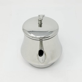 Stainless Steel Gooseneck Tea Pot w/Vented Hinged Lid, 18 Fluid Ounces (2-3 Cups) by Pride Of India