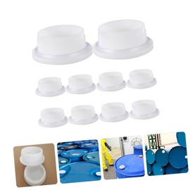 KOMBIUDA 10pcs Bung Caps for Oil Drum Plastic Sealing Caps Leak Dust- External Thread Design for Chemical and Food Industries