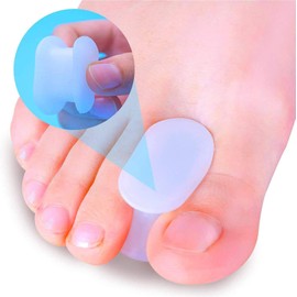 Skeerthy 5 Pairs Toe Separators Hammer Toe Straightener Bunion Cushion, Big Toe Spacers Clear Bunion Pads, Bunion Corrector and Bunion Relief for Men Women Walking, Running