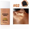Loción Bronceadora para Cuerpo, Base Maquillaje Waterproof, 02