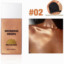 Loción Bronceadora para Cuerpo, Base Maquillaje Waterproof, 02