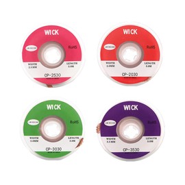 4 Pcs Solder Wick Copper Solder Removal Braid 2mm 2.5mm 3mm 3.5mm, Desoldering Wick Braid Remover Tool,Low Residue No-Clean Electronic Desoldering Wire