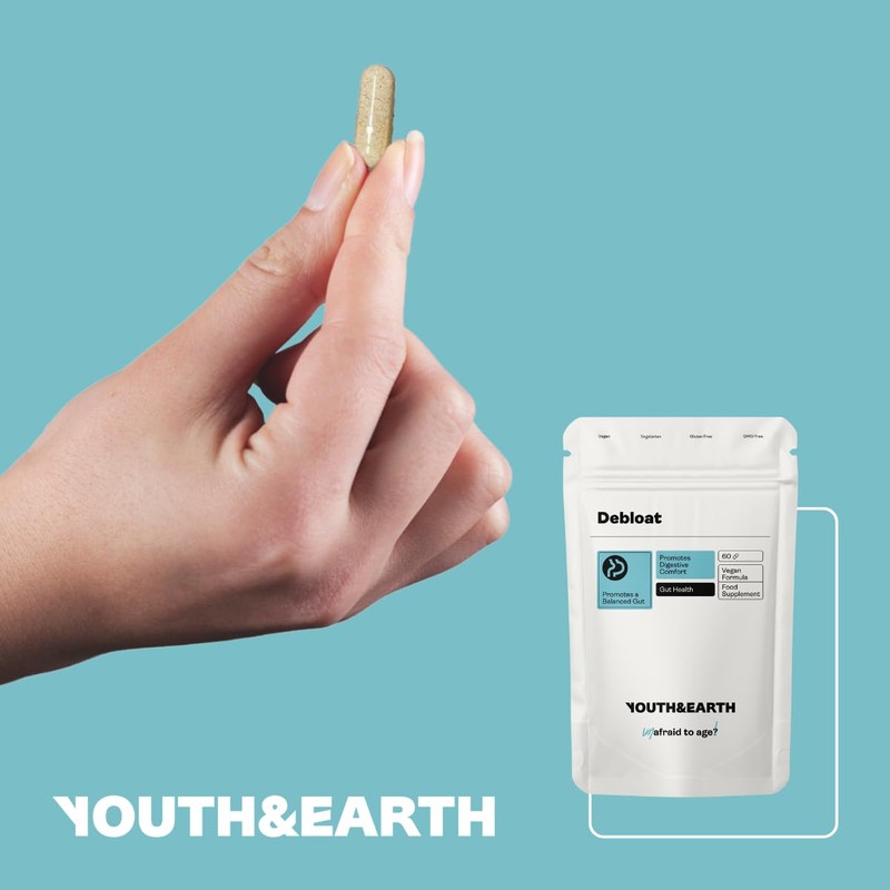 Youth and Earth Debloat 60 Capsules - Soothe & Debloat