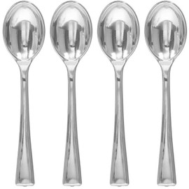 Tiny Tasters Mini Spoons - 3.75" | Silver | Pack of 25