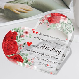 Saeifin To My Love Gifts, I Love You Gifts for Her,Cute Gifts for My Love, Christmas Gifts - Acrylic Sign Table Decor for Home, Thank You Thanksgiving Gift for Her