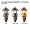Lovefindahome Solar Wall Lamp with Light Sensor, Waterproof Outdoor Led